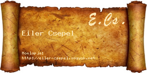 Eiler Csepel névjegykártya